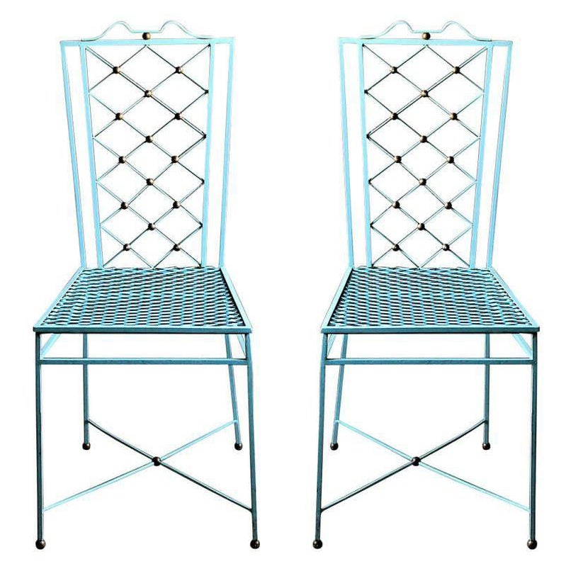 1940s  Wrought Iron Dining Chairs