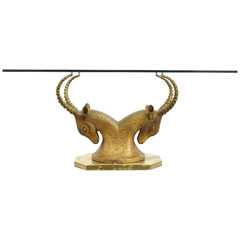 Midcentury Br Ibex Or Ram Desk Table Base Manner Of Alain Midcentury Br Ibex Or Ram Desk Table Base Manner Of Alain Chervet For
