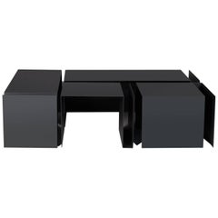 Metisse Modular Steel Coffee Table, Set of Four Tables
