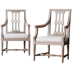 Pair of Swedish Gustavian Armchairs
