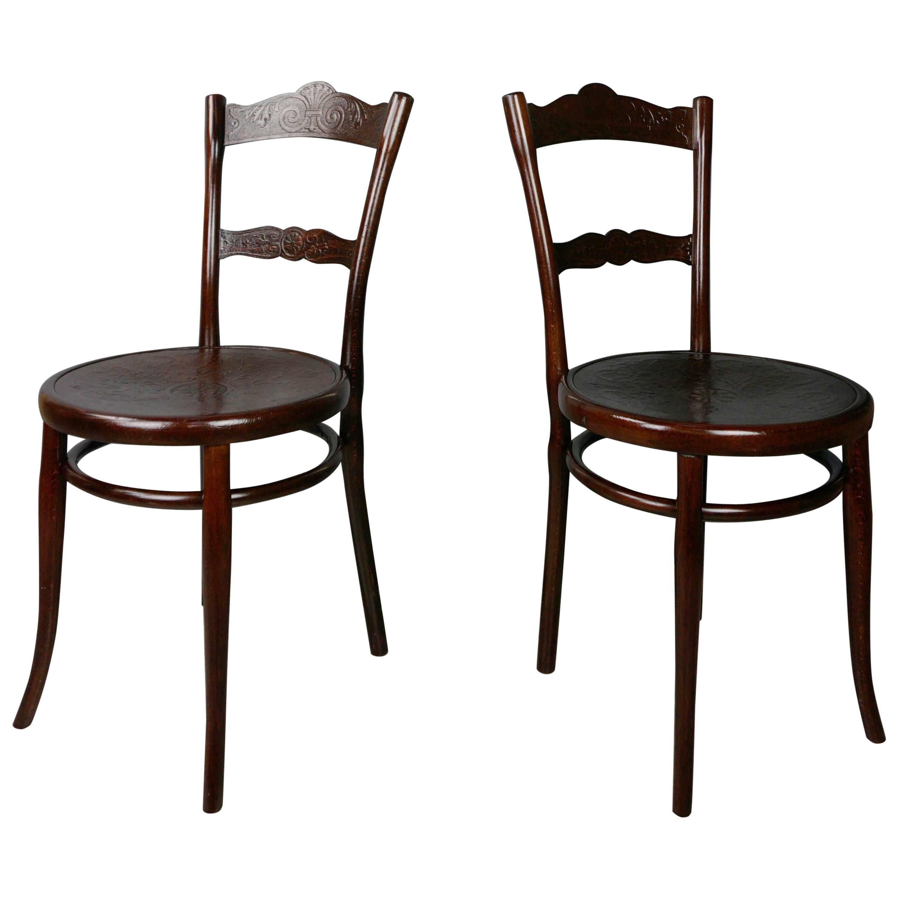 Pair of Bentwood Thonet Chairs from the Beginning of the 20th Century