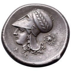 Antiker griechischer Silberstater aus Korinth:: 345 v. Chr