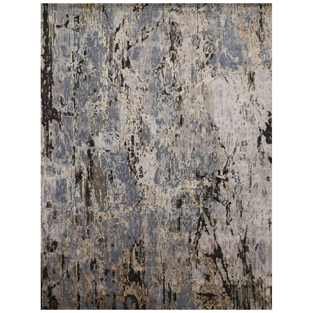 Modern Abstract Handwoven Rug - FREE SHIPPING For Sale