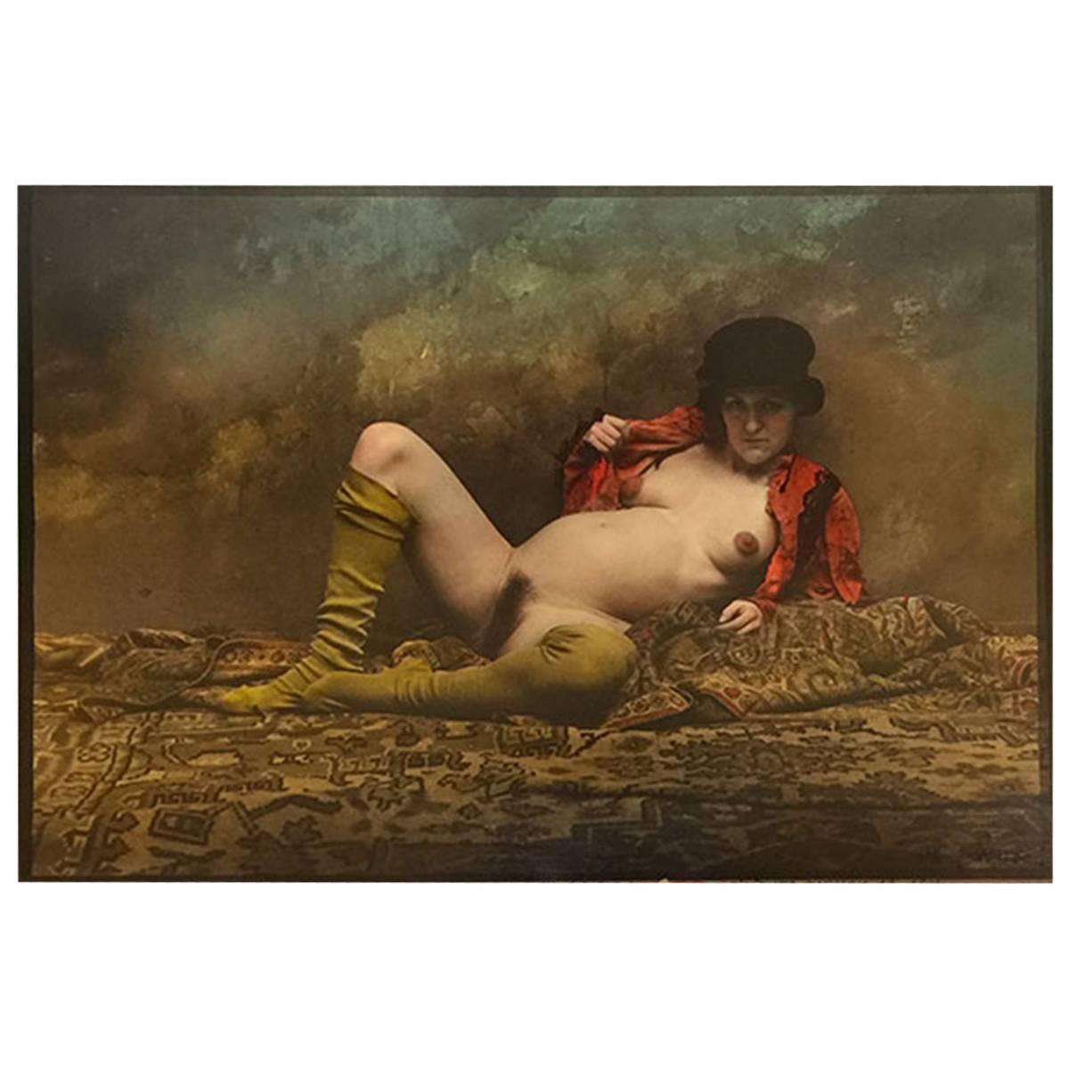 Jan Saudek, "Portrait of a Lady" Original Silver Gelatin print, photograph, 1994 For Sale