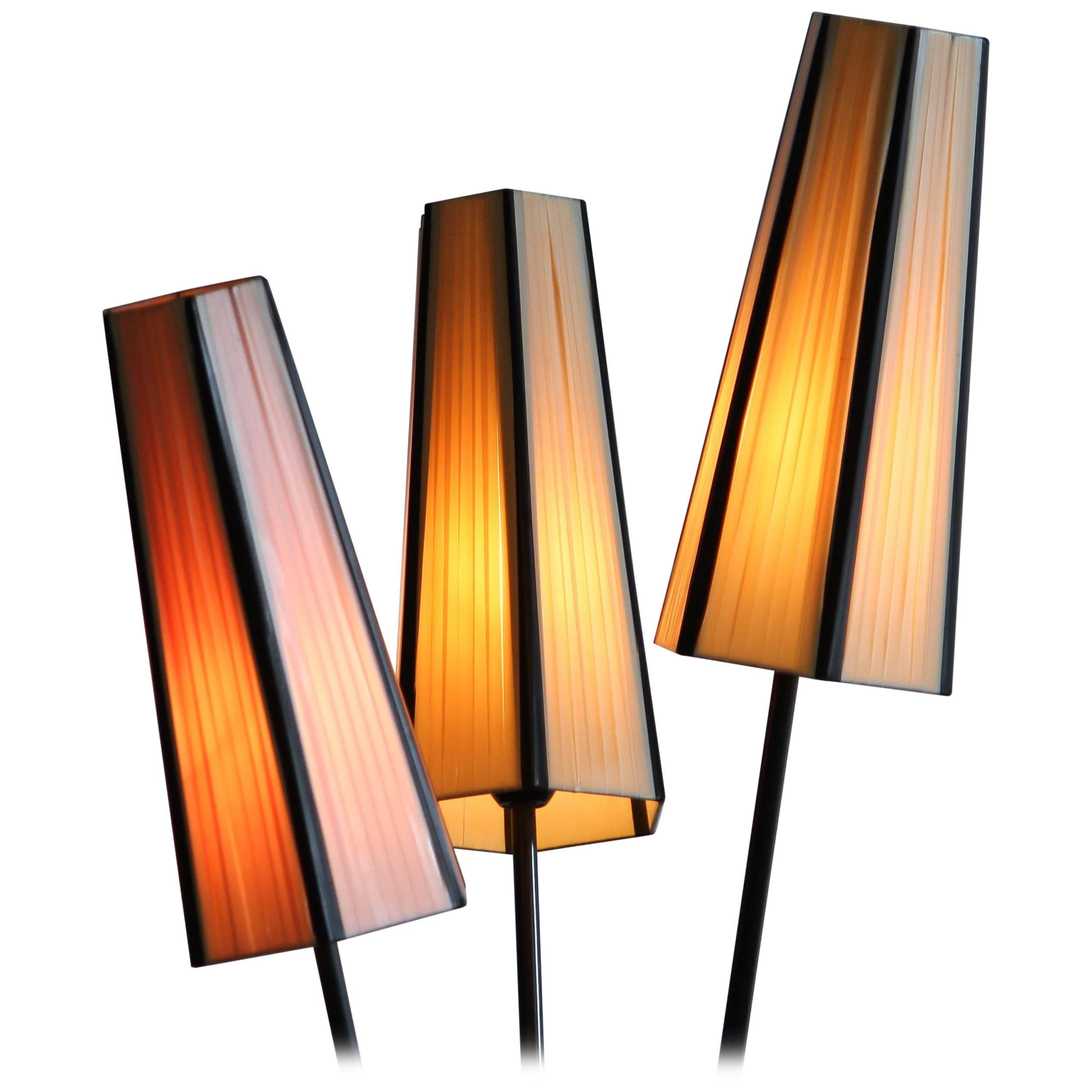1950s, Beautiful Three-Light Swedish Floor Lamp
