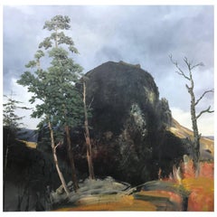 Alan Rankle Montsegur, 1988 Large Oil on Canvas