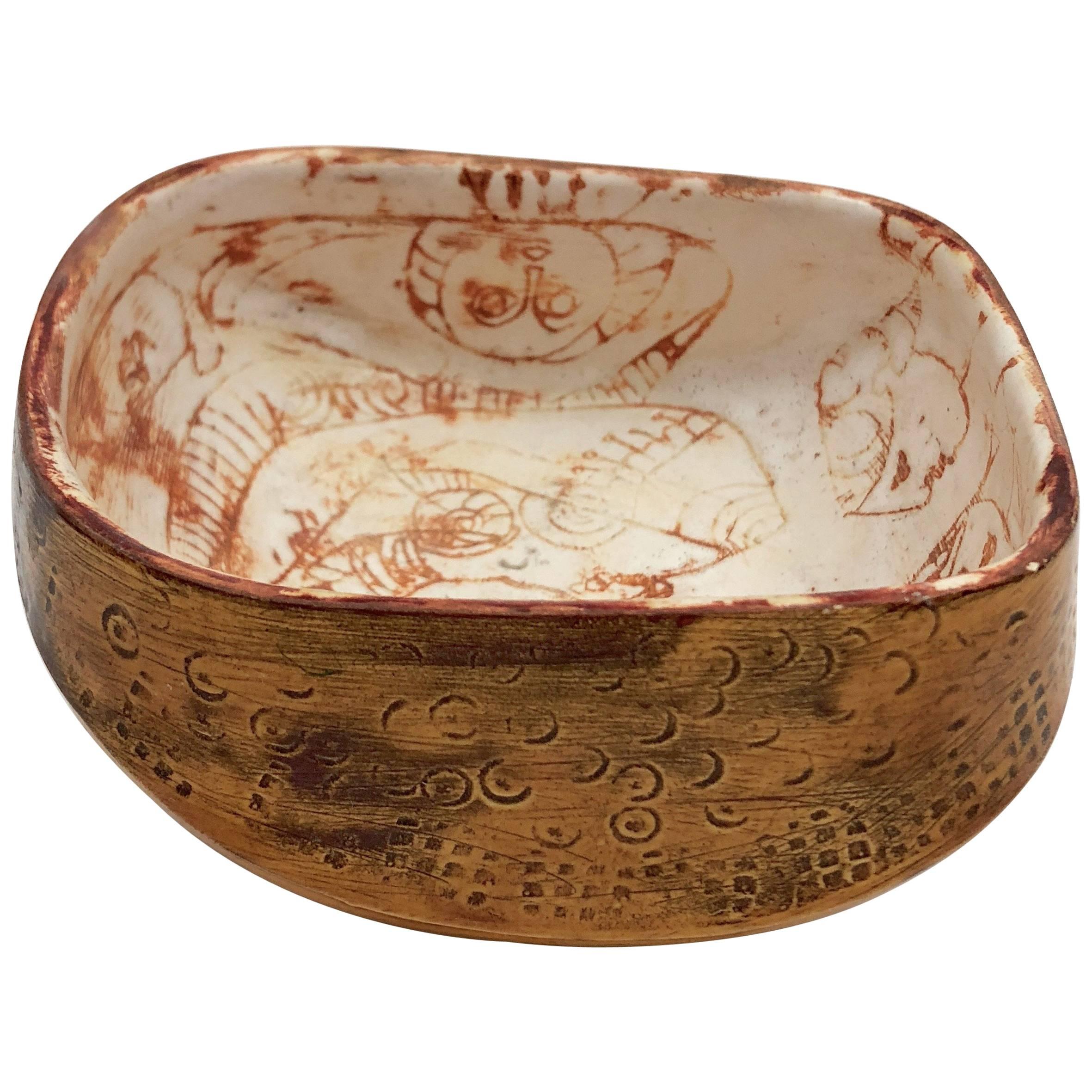 Eugène Fidler, Decorative Ceramic Bowl or Vide Poche For Sale