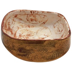 Eugène Fidler, Decorative Ceramic Bowl or Vide Poche