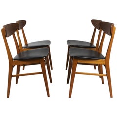 1960s Set of Four Teak Dining Chairs, Denmark