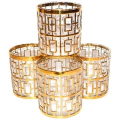 Four "On the Rocks" Glasses by Imperial Glass Co.