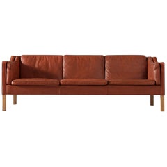 Børge Mogensen 2213 Sofa in Cognac Leather