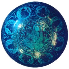 Early 13th Century, Turquoise Kashan Bowl, Iran