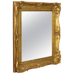 Antique Wall Mirror Gilt Gesso Frame, Overmantel, English Victorian, circa 1850