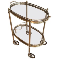 Neoclassical Brass Bar Cart by Maison Bagués