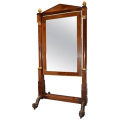 Belgian Empire Cheval Mirror