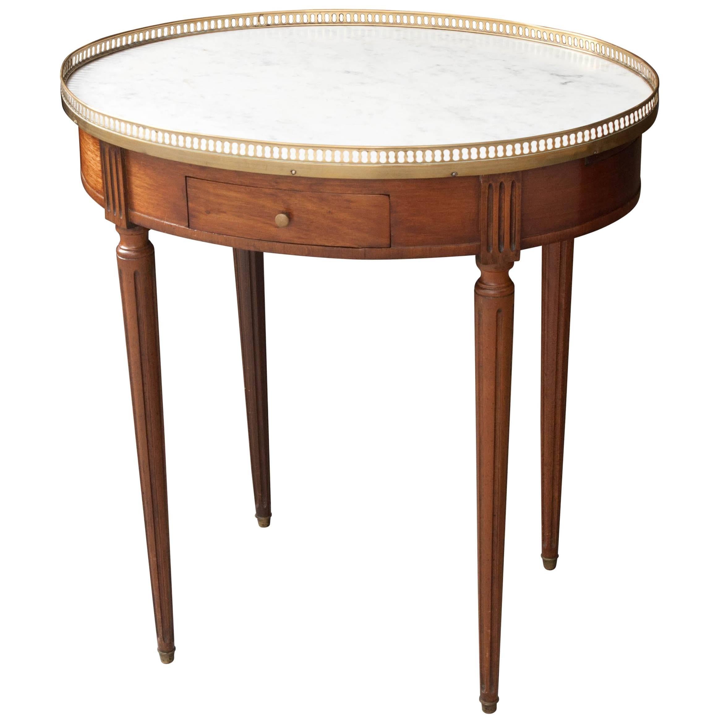 French Louis XVI Style Oval Mahogany Gueridon, 19th Century