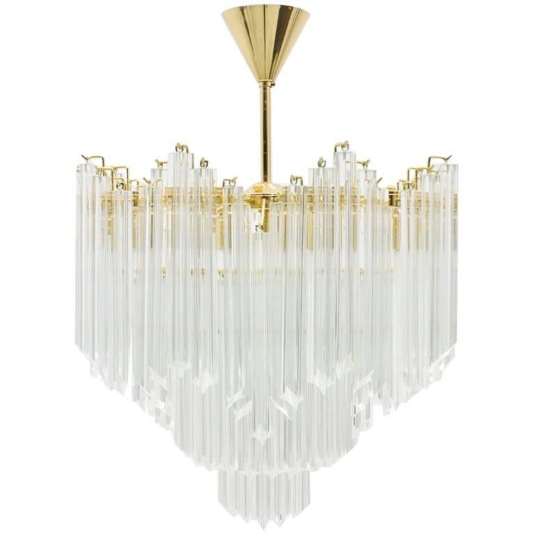 Large Murano Glass Chandelier, Italy, 1970s