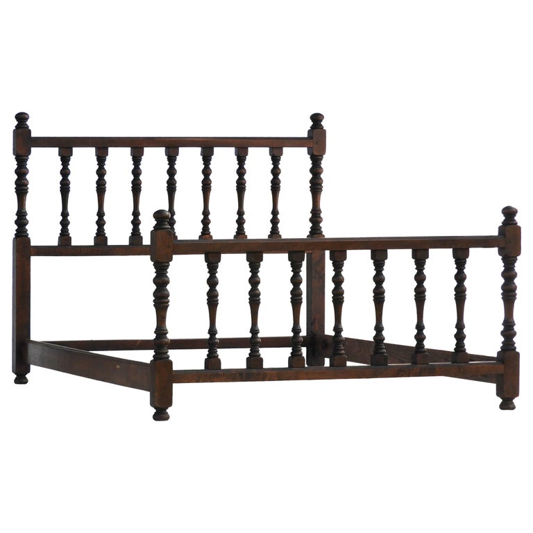 Antique Bed US Queen UK King Size French Provincial, 19th Century at