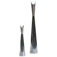 Used "Cardinali" Lino Sabattini by Christofle Design Midcentury 1950s Silver Vases