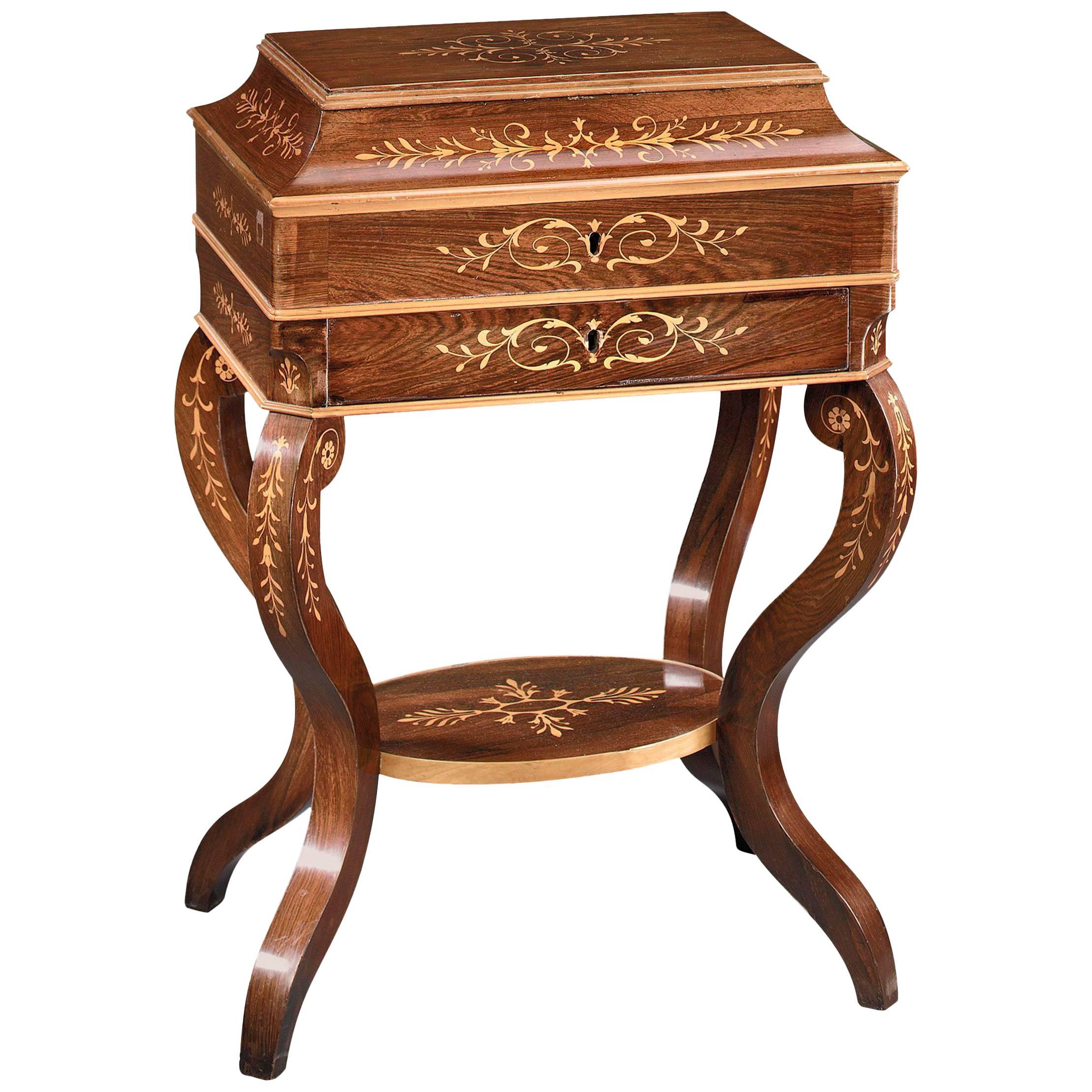 Charles X Marquetry Sewing Stand
