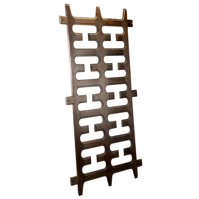 Large Mid-Century Modern Carved Wood Panel at 1stDibs