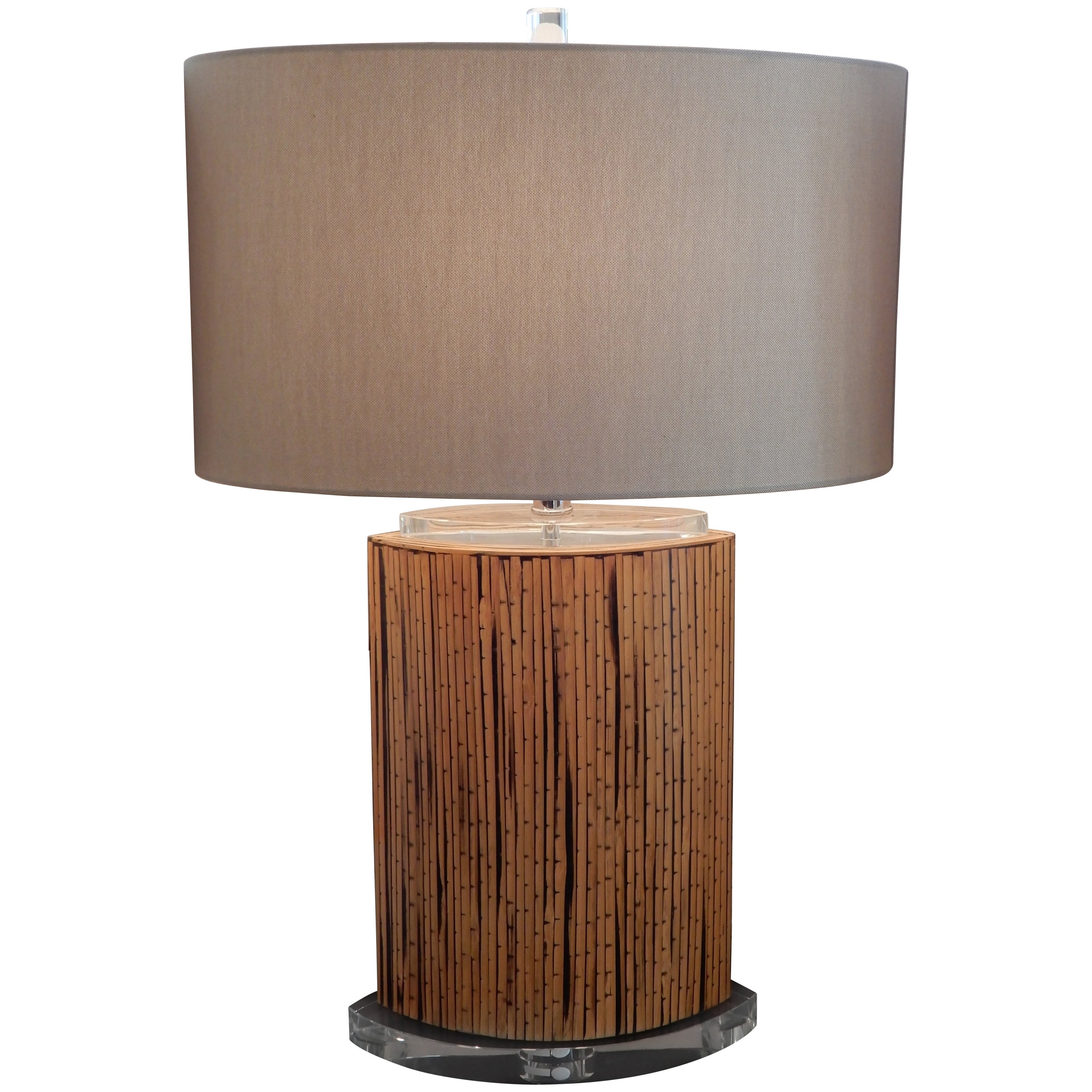 Danish Modern Wood and Metal Table Lamp by Woolums Mfg For Sale at 1stDibs