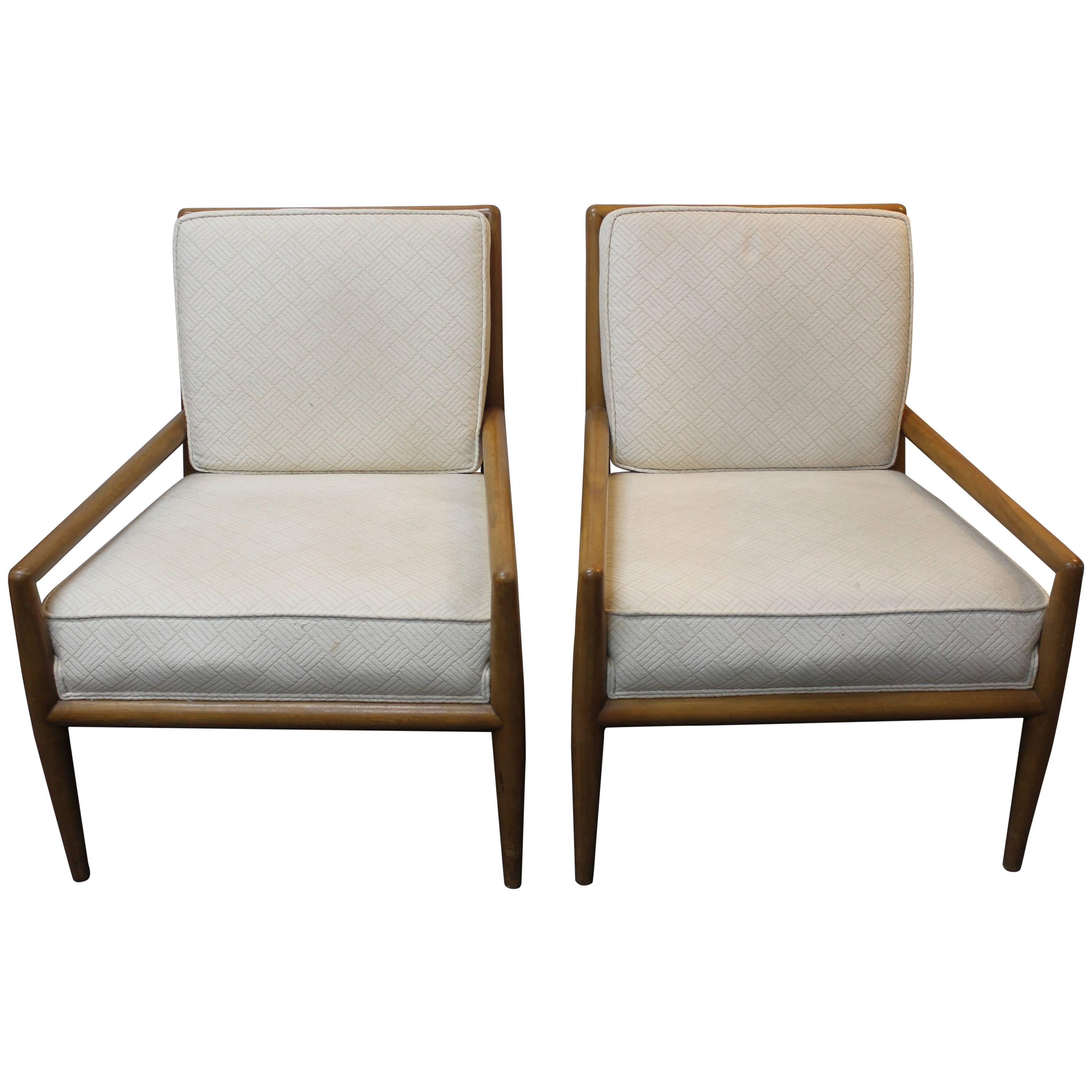 Pair of T. H. Robsjohn-Gibbings Lounge Chairs