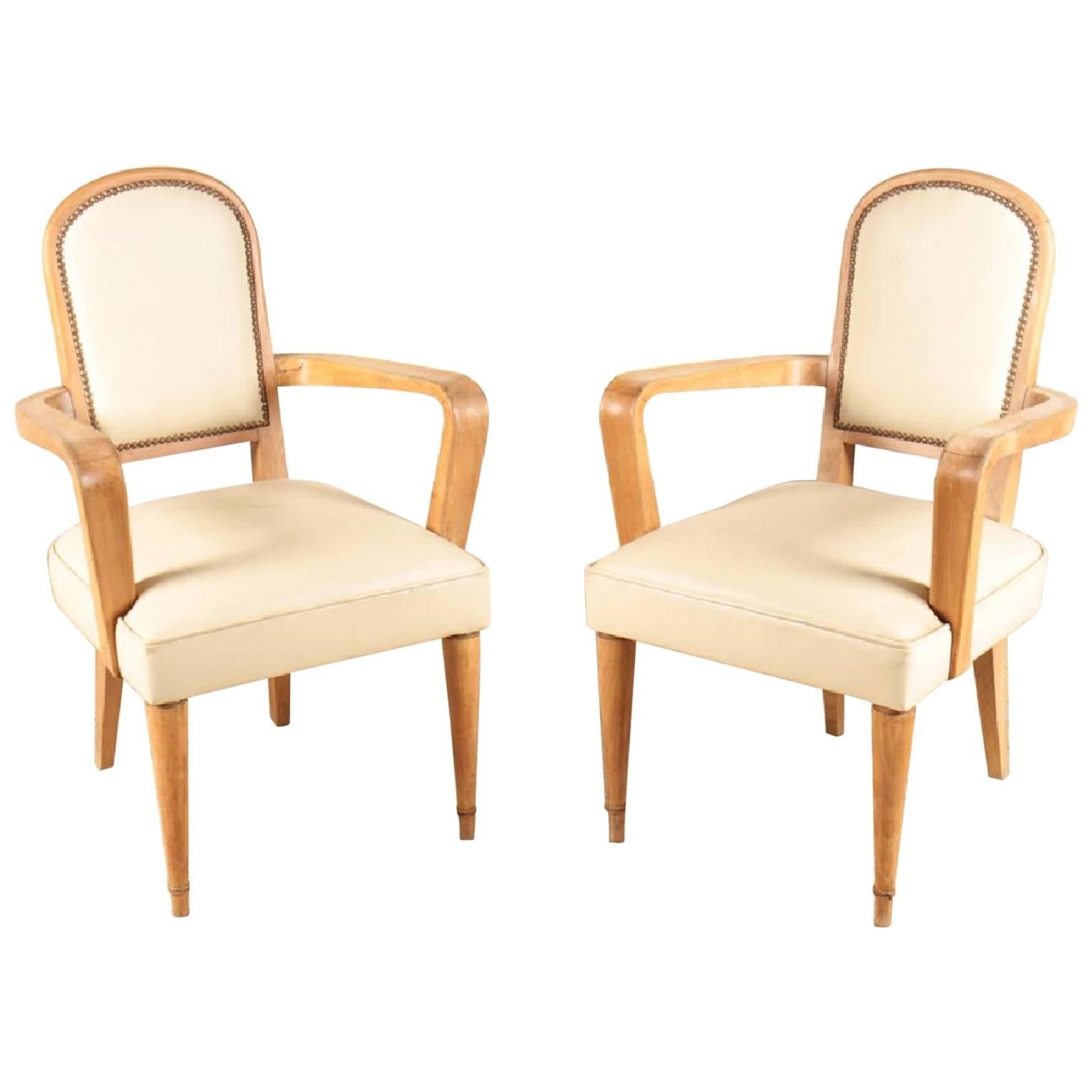 Pair of  Armchairs circa 1940 attributed to Batistin Spade