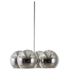 Mid-Century Modern Chrome Pendant Lamp by Lightolier, 1960s