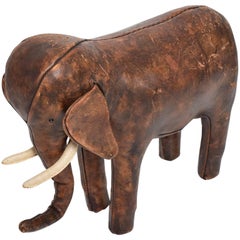 Abercrombie Leather Elephant Mid-Century Modern