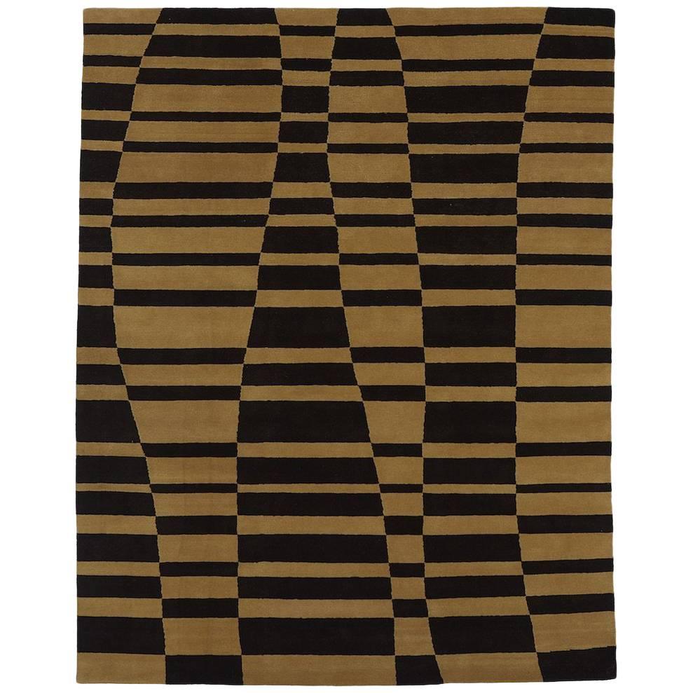 Angela Adams Mack, Brown Area Rug, 100% New Zealand Wool, Hand-Knotted, Modern For Sale