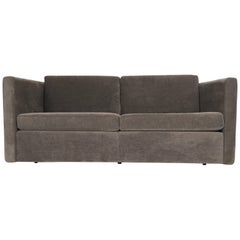 Knoll Charles Pfister Tuxedo style Settee or Loveseat in a soft Grey Upholstery