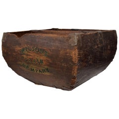 Antique Decorative Wood Box Basket by Wilsons Grain Company