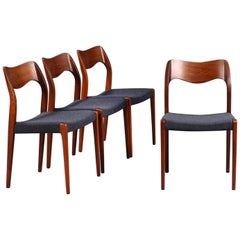Set of Four Niels Otto Møller Dining Chairs