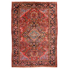 Vintage Persian Hamadan Medallion Rug with English Cottage Style