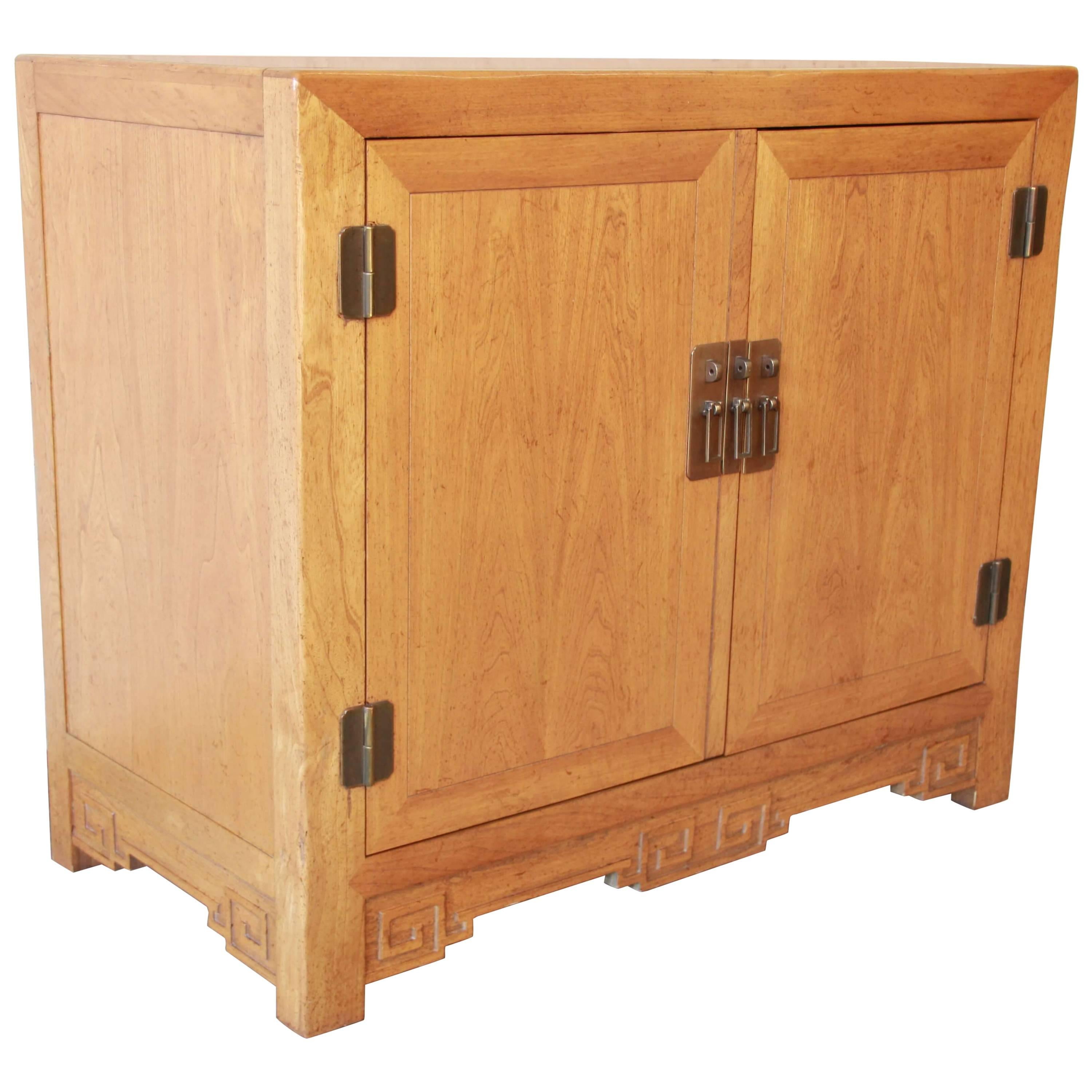 Michael Taylor for Baker Furniture Elm Wood Chinoiserie Server or Credenza