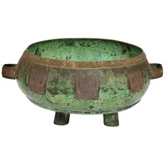 Industria Peruana Decorative Maya Bowl Copper & Sterling Signed Vicky
