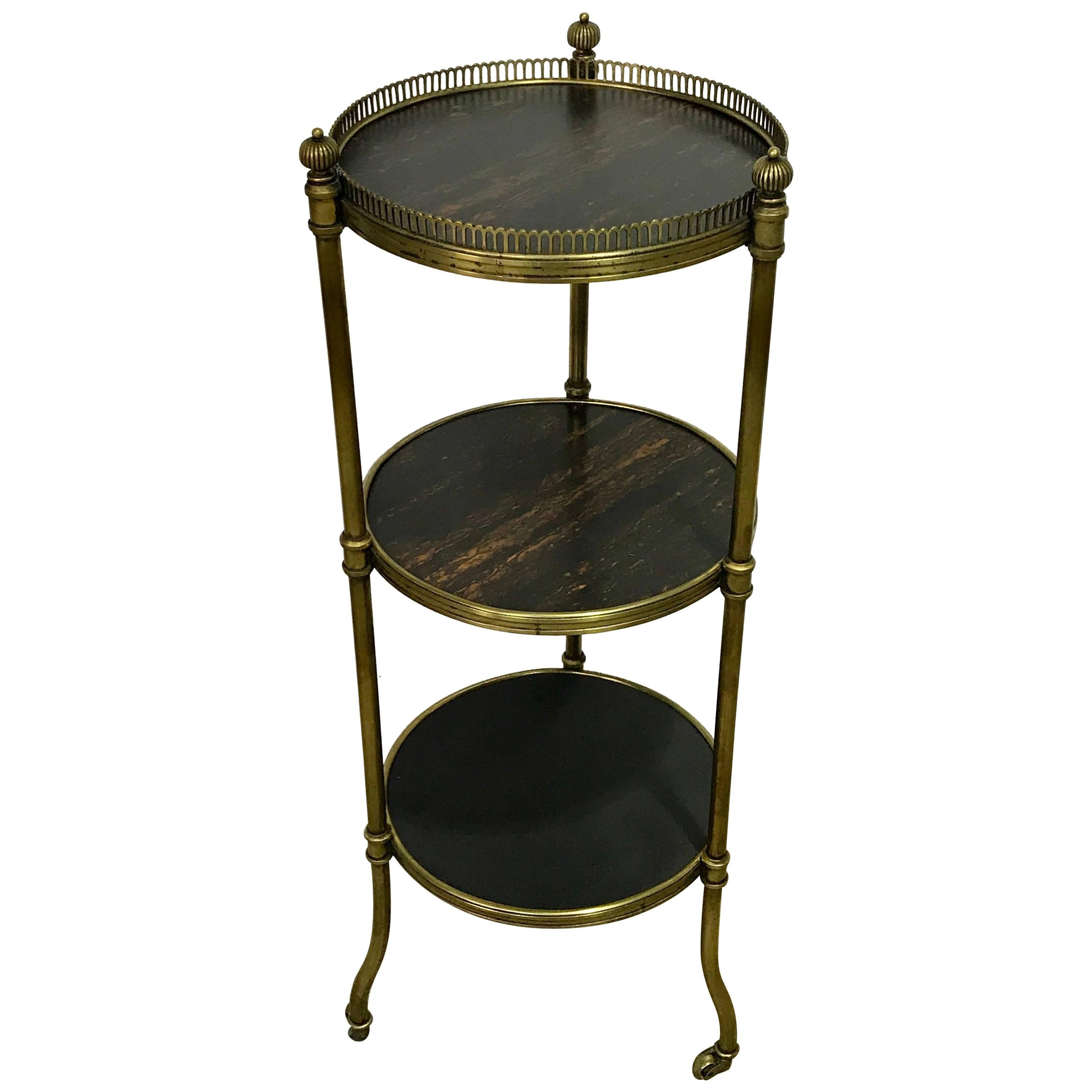 Napoleon III Bronze-Mounted Calamander 'Zebra' Wood Side Table