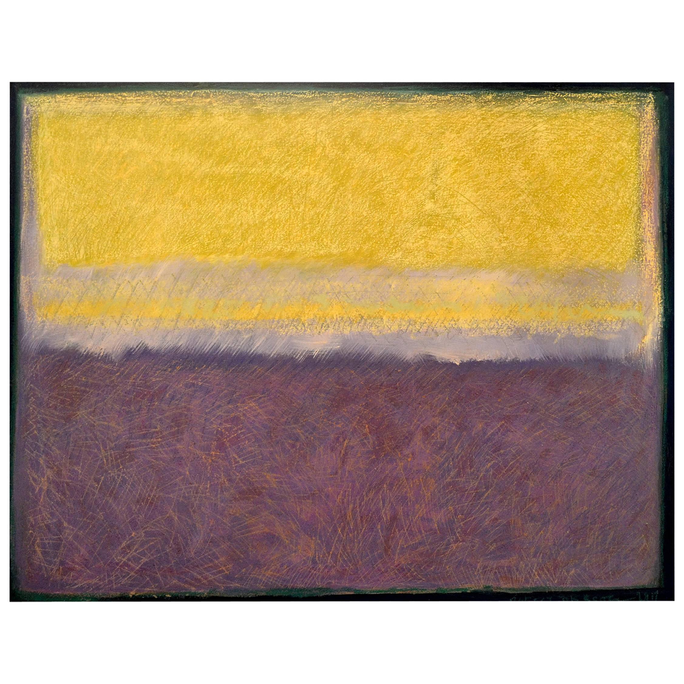 Abstract Painting Titled Study in Yellow and Violet by Artist Robert Diesso For Sale