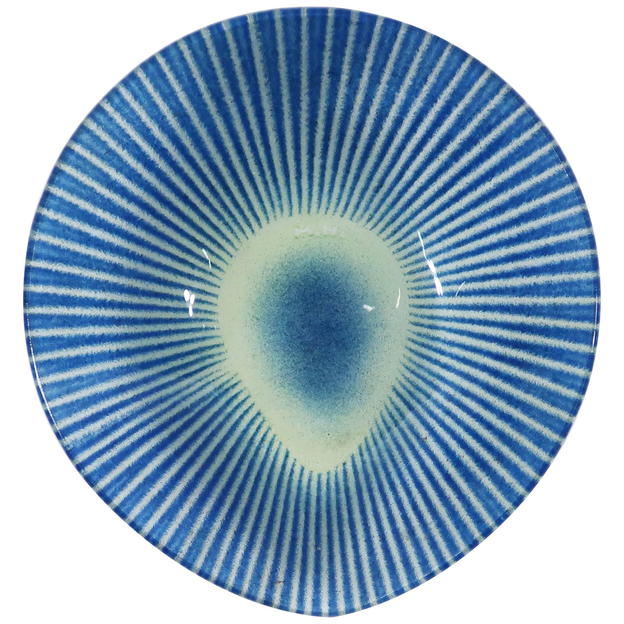 Maurice Heaton Blue Glass Bowl