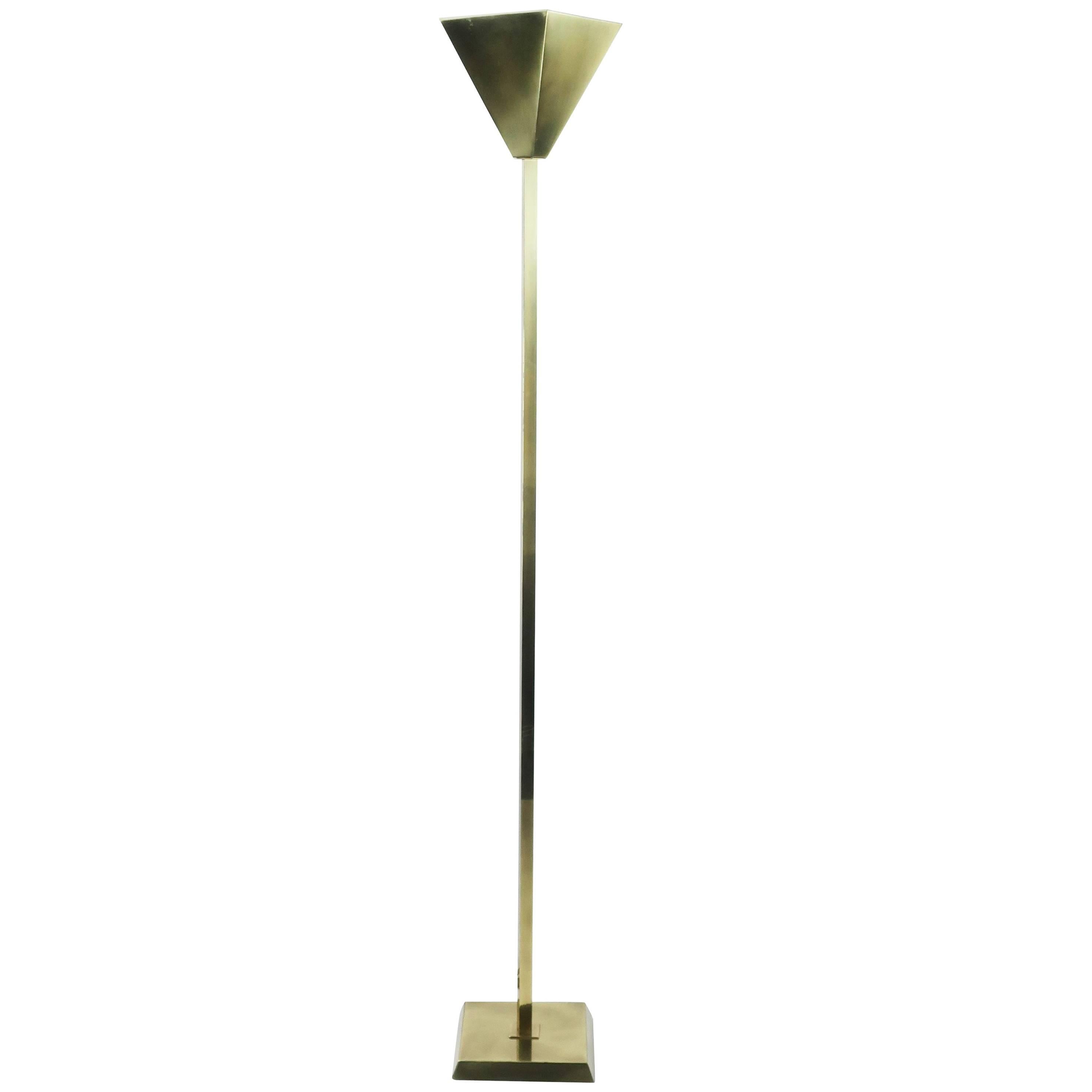 Relco Milano 1980s Brass Torchiere
