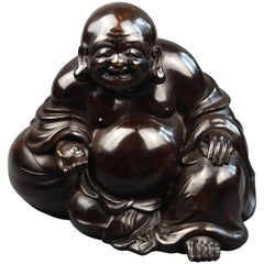 Antique Early 19th Century, Hotei (Happy Buddha), Edo Period, Art of Japan