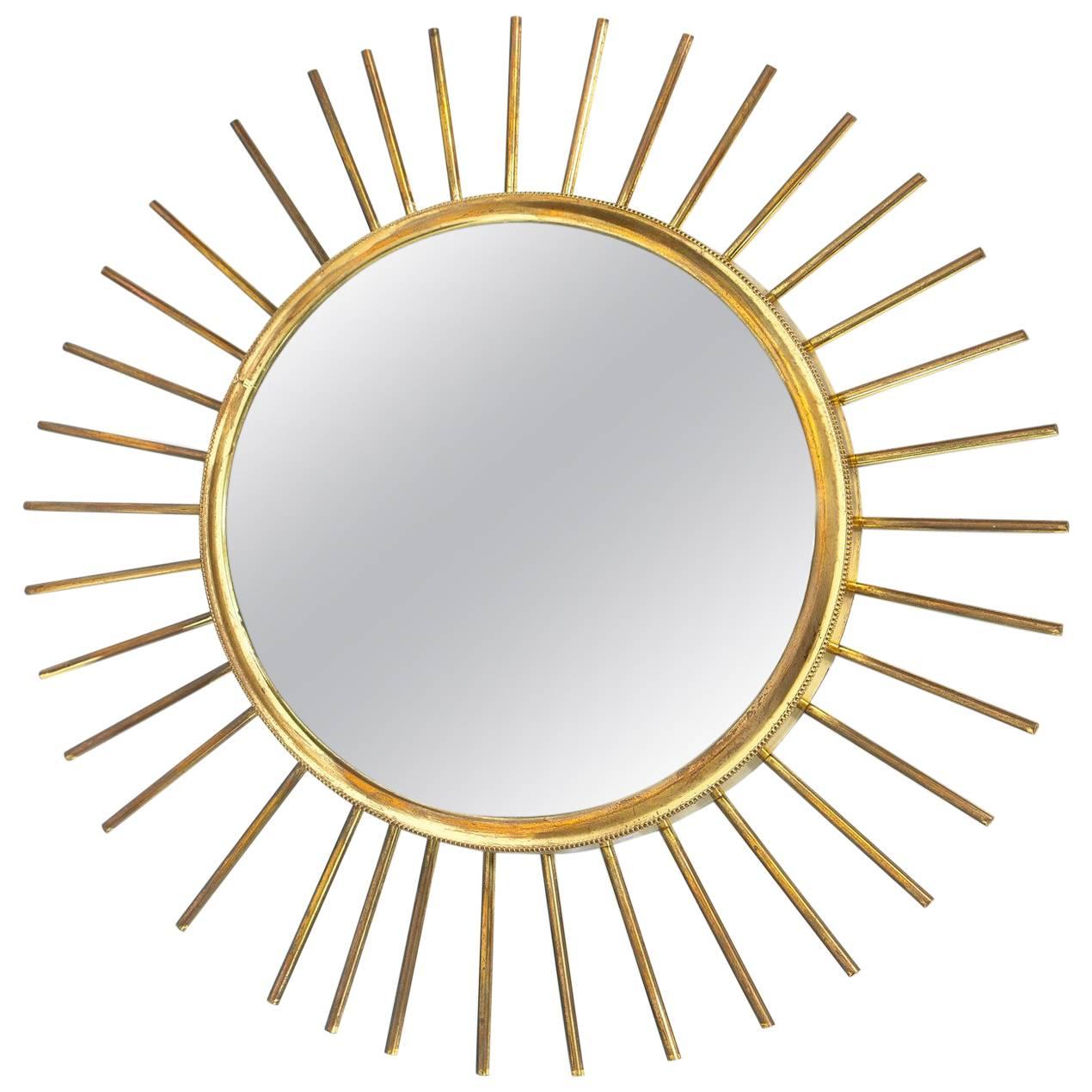 Mid Century Modern French Sunburst Mirror