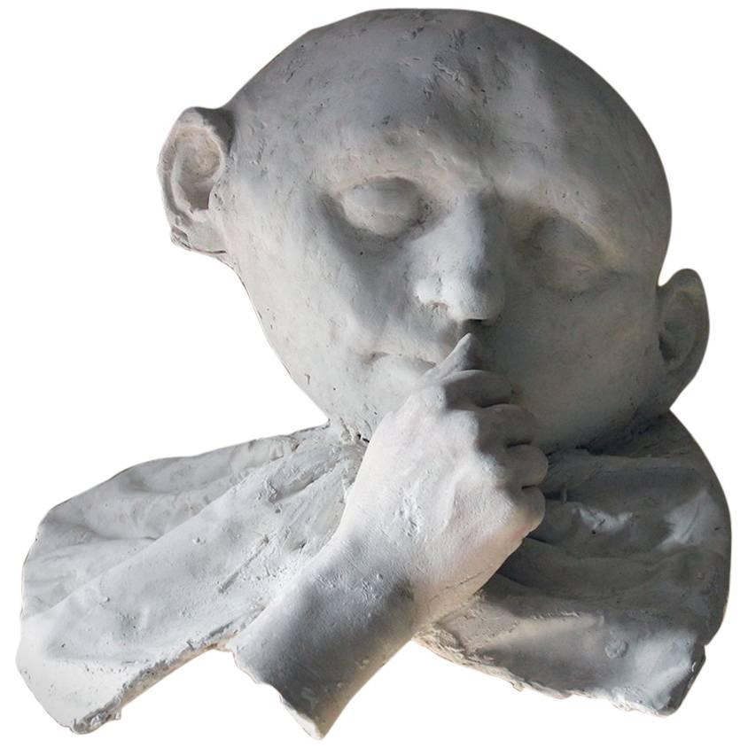 Beth Carter, ‘Young Clown Mask with Bow & Collar’, Jesmonite and Plaster, Unique For Sale