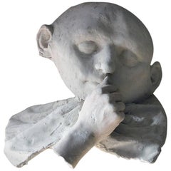 Beth Carter, ‘Young Clown Mask with Bow & Collar’, Jesmonite and Plaster, Unique