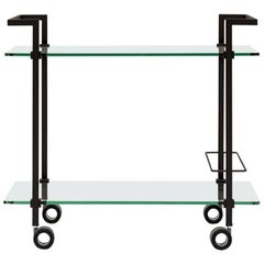 Tea Trolley Pioneer T63s Ristretto and Glass, Minimalist Style, Handmade