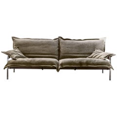 „Eiserne Jungfrau“ Dreisitzer-Sofa mit gepolstertem Stahlrahmen von Moroso für Diesel