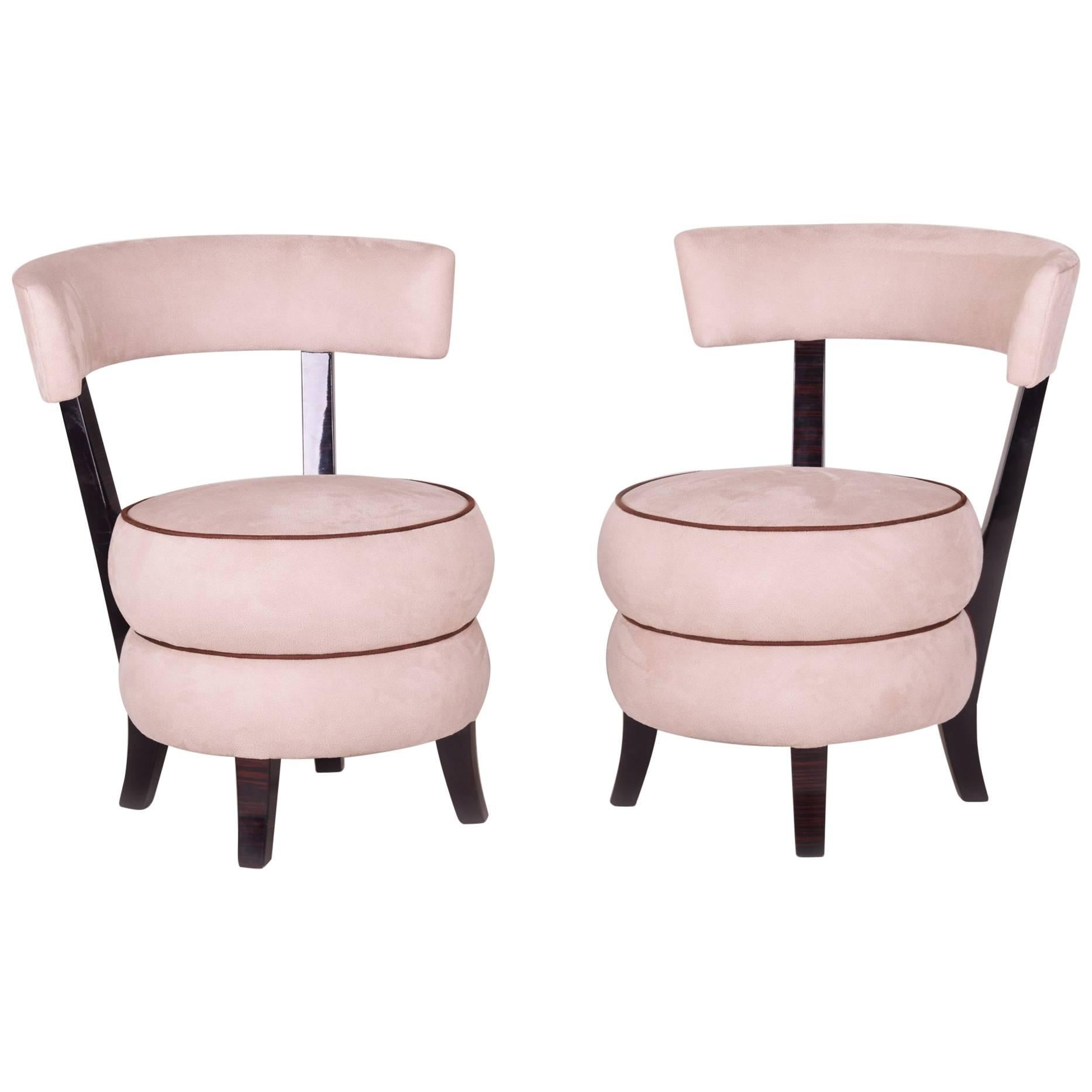 Pair of Art Deco Armchairs from France, Macassar