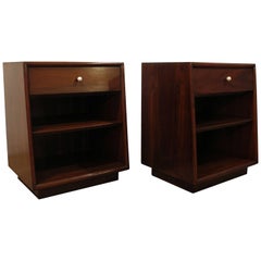 Pair of Kipp Stewart Drexel "Declaration" Walnut Nightstands