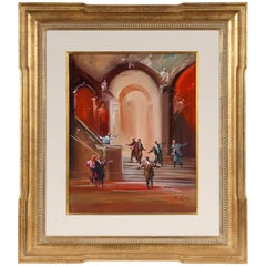 Vintage M.L. Monteith, Signed Modern Oil on Panel, Scene from Verdi's Opera "Othello"